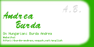 andrea burda business card